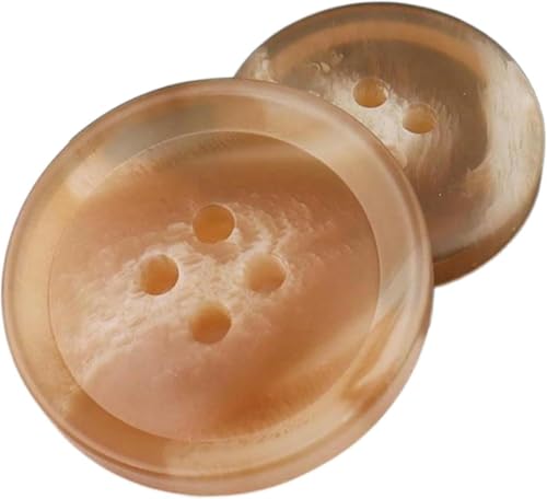 Harzknöpfe, rund, beige, Trenchcoat-Knöpfe, dekoratives Nähzubehör (Farbe: 49, 20 mm, 10 Stück) von Windmilne