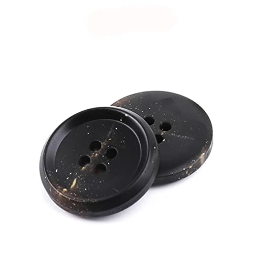 Windmilne 10 Stück Harzknöpfe mit 4 Löchern, Nähzubehör, Größe komplett für Kleidung, dekorative Knöpfe, handgefertigt, DIY-NK048-24,25 mm (NK048 4 18 mm) von Windmilne