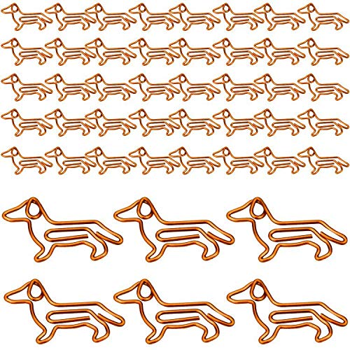 Winfred 40 Stück Büroklammern Tiereform Lesezeichen Süße Papierklammern Metall für Büro Schule Notebook Bürobedarf (Orange) von Winfred