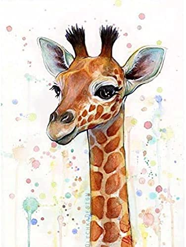 Wingkin Kreuzstich Stickpackungen Giraffe 11CT Erwachsene Sticken Set,DIY Stickbilder Vorgedruckt Kreuzstich für Anfänger Home Decor （40x50cm ） von Wingkin