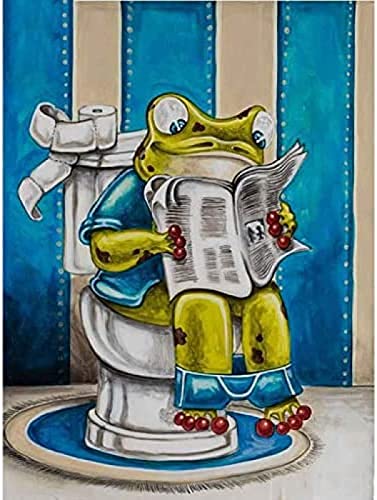 Wingkin Kreuzstich Stickpackungen tierischer Frosch 11CT Erwachsene Sticken Set,DIY Stickbilder Vorgedruckt Kreuzstich für Anfänger Home Decor （40x50cm ） von Wingkin