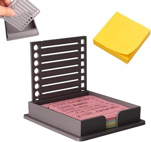 Haftnotizen, 2025 Haftnotizen mit Schablone und Stift-Organizer, 7,6 x 7,6 cm, Spender für Büro, Schule von Winkeabuy