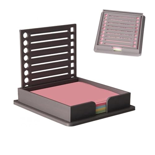 Haftnotizen Schablone, 2025 neue Haftnotizen mit Schablone und Stift-Organizer, Notizzettel für Büro, Schule, Spender – 7,6 x 7,6 cm von Winkeabuy
