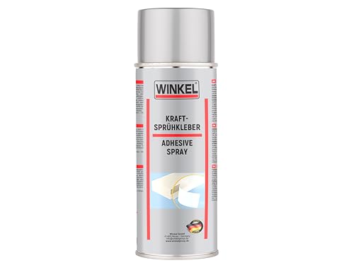500 ML WINKEL Kraftsprühkleber, Haftspray Power Sprühkleber Für Papier, Pappe, Karton, Holz, dünne Platten, Kork, Leder, Textilien, Weichschaum, Hartschaum (z.B. Stropor), Gummi, Polstergummi von Winkel