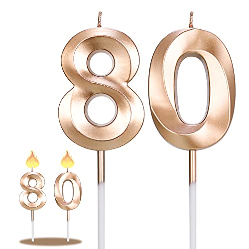 Winkwinky 80.Geburtstag Zahlen Kerzen, Gold Geburtstagskerzen Ziffer Kerzen Cake Kuchen Topper Dekoration Tortenaufsätze für Hochzeit Party Jahrestag Partyzubehör Winkwinky 80.Geburtstag Zahlen Kerzen, Gold Geburtstagskerzen Ziffer Kerzen Cake Kuchen Topper Dekoration Tortenaufsätze für Hochzeit Party Jahrestag Partyzubehör von Winkwinky