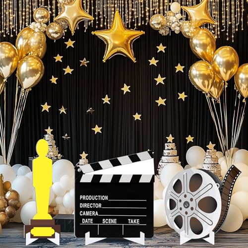 WinnerWhy 3 Stück extra große 50,8 cm Filmabend Party Dekorationen Schindeln Award Trophäe Filmstreifen Kino Dekor roter Teppich Thema Dekorationen Cut Action Szene Board Mittelstück für Foto WinnerWhy 3 Stück extra große 50,8 cm Filmabend Party Dekorationen Schindeln Award Trophäe Filmstreifen Kino Dekor roter Teppich Thema Dekorationen Cut Action Szene Board Mittelstück für Foto von WinnerWhy