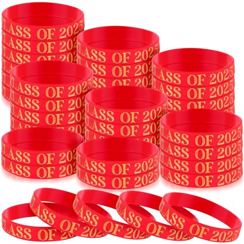 WinnerWhy 50 Stück Klasse 2025 Armbänder, Abschluss-Armbänder 2025, Ball-Armbänder, Silikon-Armbänder, Feiern, Gummi-Armbänder, Abschlussgeschenk, auch Partyzubehör, Rot WinnerWhy 50 Stück Klasse 2025 Armbänder, Abschluss-Armbänder 2025, Ball-Armbänder, Silikon-Armbänder, Feiern, Gummi-Armbänder, Abschlussgeschenk, auch Partyzubehör, Rot von WinnerWhy