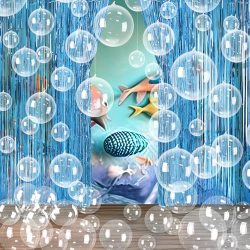 WinnerWhy Ozean-Party-Dekorationen, hängende Luftschlangen mit klaren Luftballons, Set, blaue Fransen, Unterwasser-Hintergrund für Meerjungfrau, Babyparty, Hochzeit, Geburtstag, Partyzubehör WinnerWhy Ozean-Party-Dekorationen, hängende Luftschlangen mit klaren Luftballons, Set, blaue Fransen, Unterwasser-Hintergrund für Meerjungfrau, Babyparty, Hochzeit, Geburtstag, Partyzubehör von WinnerWhy