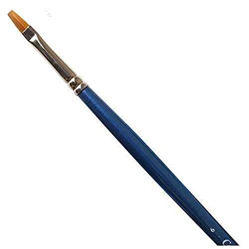 Winsor & Newton 5305001 Cotman Aquarell Synthetikhaar Pinsel mit exzellenter Sprungkraft, Farbtragekraft und Punktgenauigkeit, Serie 555 Nr. 1 - 2,1 mm, Flach, langer Stiel von Winsor & Newton