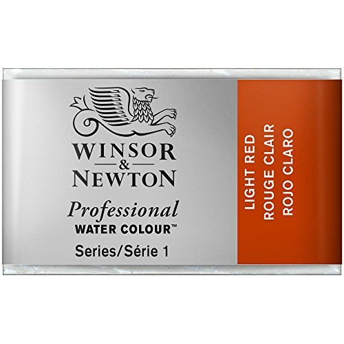 Winsor & Newton 0100362 Professional Aquarellfarbe, lebendige Wasserfarben in Künstlerqualität, hohe Farbbrillanz & Leuchtkraft, lichtecht, Archivqualität, ganzer Napf - Hellrot von Winsor & Newton