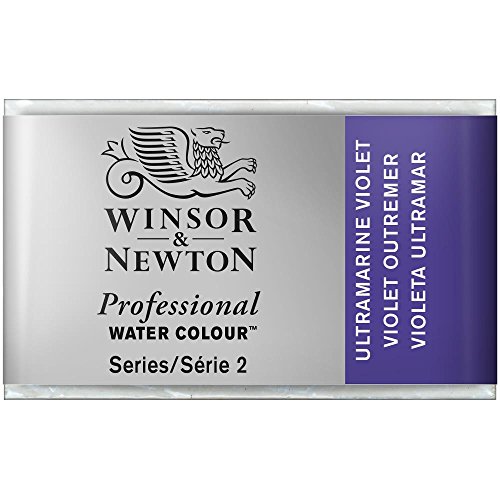 Winsor & Newton 0100672 Professional Aquarellfarbe, lebendige Wasserfarben in Künstlerqualität, hohe Farbbrillanz & Leuchtkraft, lichtecht, Archivqualität, ganzer Napf - Ultramarinviolett von Winsor & Newton