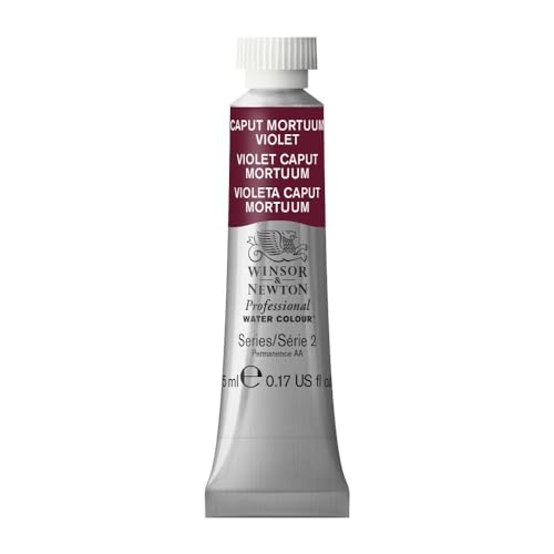 Winsor & Newton 0102125 Professional Aquarellfarbe, lebendige Wasserfarben in Künstlerqualität, hohe Farbbrillanz & Leuchtkraft, lichtecht, Archivqualität, 5ml Tube - Caput Mortuum Violett von Winsor & Newton