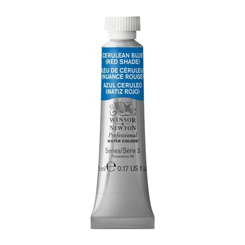 Winsor & Newton 0102140 Professional Aquarellfarbe, lebendige Wasserfarben in Künstlerqualität, hohe Farbbrillanz & Leuchtkraft, lichtecht, Archivqualität, 5ml Tube - Cölinblau (Rotton) von Winsor & Newton