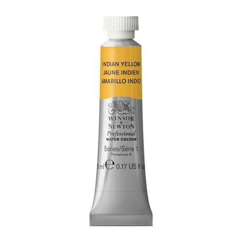 Winsor & Newton 0102319 Professional Aquarellfarbe, lebendige Wasserfarben in Künstlerqualität, hohe Farbbrillanz & Leuchtkraft, lichtecht, Archivqualität, 5ml Tube - Indischgelb Winsor & Newton 0102319 Professional Aquarellfarbe, lebendige Wasserfarben in Künstlerqualität, hohe Farbbrillanz & Leuchtkraft, lichtecht, Archivqualität, 5ml Tube - Indischgelb von Winsor & Newton