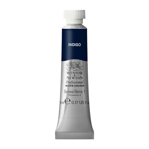 Winsor & Newton 0102322 Professional Aquarellfarbe, lebendige Wasserfarben in Künstlerqualität, hohe Farbbrillanz & Leuchtkraft, lichtecht, Archivqualität, 5ml Tube - Indigo Winsor & Newton 0102322 Professional Aquarellfarbe, lebendige Wasserfarben in Künstlerqualität, hohe Farbbrillanz & Leuchtkraft, lichtecht, Archivqualität, 5ml Tube - Indigo von Winsor & Newton