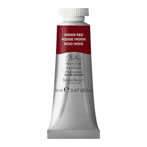 Winsor & Newton 0105317 Professional Aquarellfarbe, lebendige Wasserfarben in Künstlerqualität, hohe Farbbrillanz & Leuchtkraft, lichtecht, Archivqualität, 14ml Tube - Indischrot von Winsor & Newton