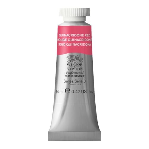 Winsor & Newton 0105548 Professional Aquarellfarbe, lebendige Wasserfarben in Künstlerqualität, hohe Farbbrillanz & Leuchtkraft, lichtecht, Archivqualität, 14ml Tube - Chinacridonrot von Winsor & Newton