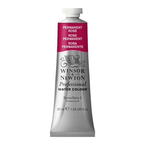 Winsor & Newton 0114502 Professional Aquarellfarbe, lebendige Wasserfarben in Künstlerqualität, hohe Farbbrillanz & Leuchtkraft, lichtecht, Archivqualität, 37ml Tube - Permanentrosa von Winsor & Newton