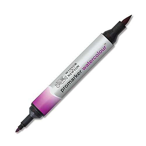 Winsor & Newton 0201398 Aquarellmarker - 2 Spitzen, Pinsel- und feiner Spitze, lichtecht, hochpigmentierte Aquarellfarben für Kalligrafie, Zeichnungen - Mauve von Winsor & Newton