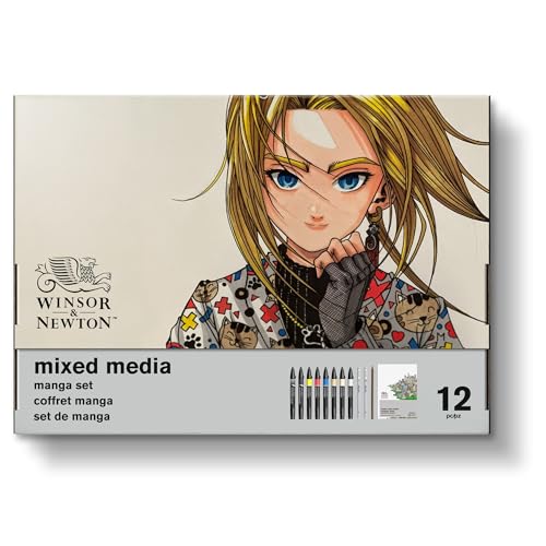 Winsor & Newton 0290197 Promarker Mixed Media - Manga Set - kuratierte Sets von Künstlern mit folgendem Inhalt: 6 Promarker, 2 Fineliner, 2 Promarker Brush, Bleistit 2B & Markerblock Winsor & Newton 0290197 Promarker Mixed Media - Manga Set - kuratierte Sets von Künstlern mit folgendem Inhalt: 6 Promarker, 2 Fineliner, 2 Promarker Brush, Bleistit 2B & Markerblock von Winsor & Newton