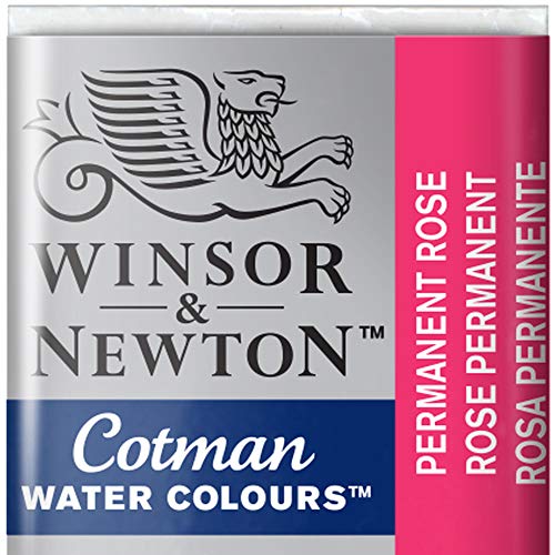 Winsor & Newton 0301502 Cotman Aquarellfarbe mit guter Transparenz, hervorragender Tönungsstärke und guten Maleigenschaften, Wasserfarbe im 1/2 Napf - Permanentrosa von Winsor & Newton