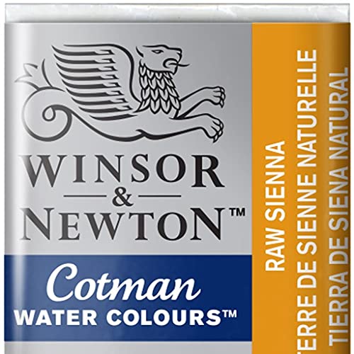 Winsor & Newton 0301552 Cotman Aquarellfarbe mit guter Transparenz, hervorragender Tönungsstärke und guten Maleigenschaften, Wasserfarbe im 1/2 Napf - Siena natur von Winsor & Newton