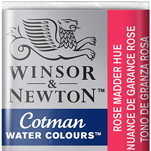 Winsor & Newton 0301580 Cotman Aquarellfarbe mit guter Transparenz, hervorragender Tönungsstärke und guten Maleigenschaften, Wasserfarbe im 1/2 Napf - Krapprosa von Winsor & Newton