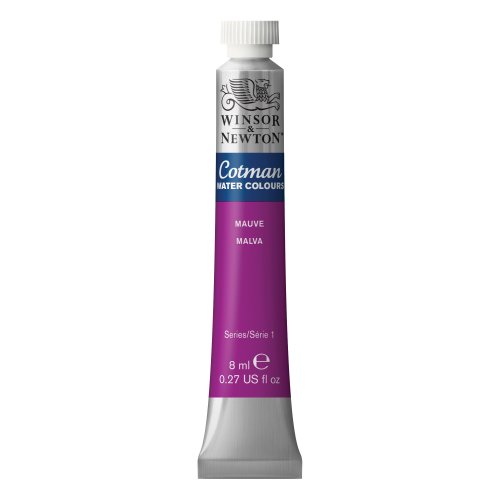 Winsor & Newton 0303398 Cotman Aquarellfarbe mit ausgezeichneter Transparenz, Farbkraft und Verarbeitungseigenschaften, Wasserfarbe 8ml Tube - Malve von Winsor & Newton
