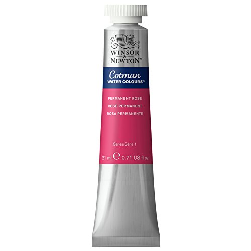 Winsor & Newton 0308502 Cotman Aquarellfarbe mit ausgezeichneter Transparenz, Farbkraft und Verarbeitungseigenschaften, Wasserfarbe 21ml Tube - Permanentrosa von Winsor & Newton