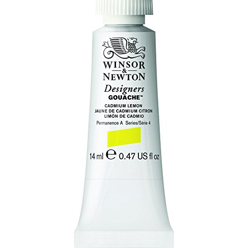 Winsor & Newton 0605086 Designers Gouache, feinste künstlerfarbe, 14ml Tube, Deckend, hochwertige Pigmente, kadmiumzitron von Winsor & Newton