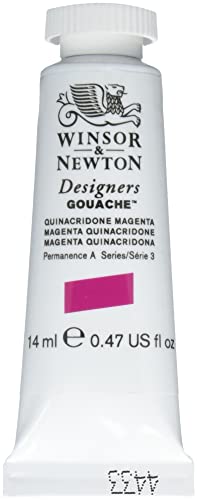 Winsor & Newton 0605550 Designers Gouache, feinste künstlerfarbe, 14ml Tube, Deckend, hochwertige Pigmente, quinacridone magenta von Winsor & Newton