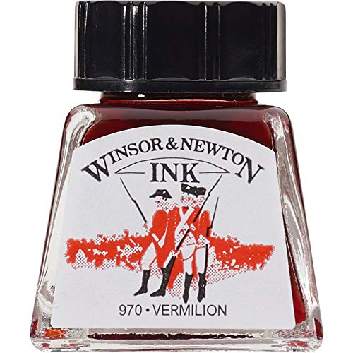 Winsor & Newton 1005680 Drawing Inks - Zeichentusche für Kalligraphen, Illustratoren, Grafikern, Künstler - wasserbeständige Farben, herrvorragender Transparenz, 14ml Flasche - Zinnober Winsor & Newton 1005680 Drawing Inks - Zeichentusche für Kalligraphen, Illustratoren, Grafikern, Künstler - wasserbeständige Farben, herrvorragender Transparenz, 14ml Flasche - Zinnober von Winsor & Newton