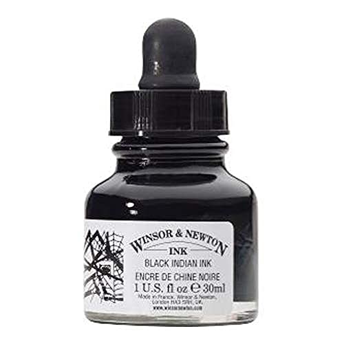 Winsor & Newton 1011030 Drawing Inks - Zeichentusche für Kalligraphen, Illustratoren, Grafikern, Künstler - wasserbeständige Farben, herrvorragender Transparenz, 30ml Flasche - Schwarz mit Pipette Winsor & Newton 1011030 Drawing Inks - Zeichentusche für Kalligraphen, Illustratoren, Grafikern, Künstler - wasserbeständige Farben, herrvorragender Transparenz, 30ml Flasche - Schwarz mit Pipette von Winsor & Newton