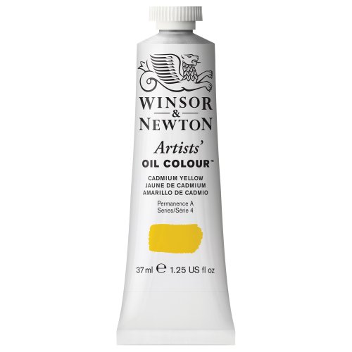 Winsor & Newton 1214108 Artists Ölfarbe - 37ml Tube, Künstler - Ölfarbe mit höchstmöglicher Pigmentierung, höchste Lichtechtheit - Kadmiumgelb von Winsor & Newton