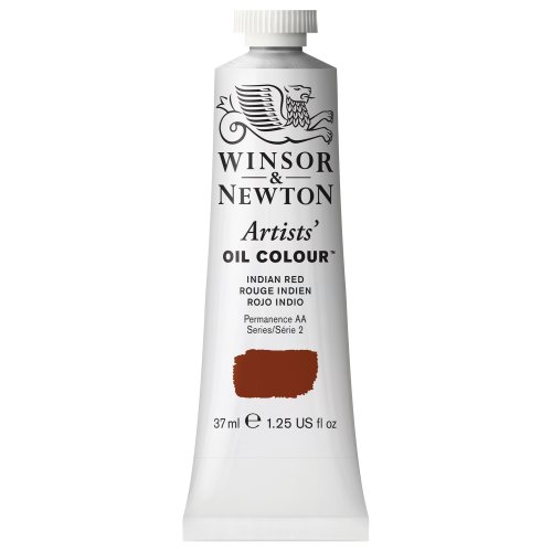Winsor & Newton 1214317 Artists Ölfarbe - 37ml Tube, Künstler - Ölfarbe mit höchstmöglicher Pigmentierung, höchste Lichtechtheit - Indischrot von Winsor & Newton