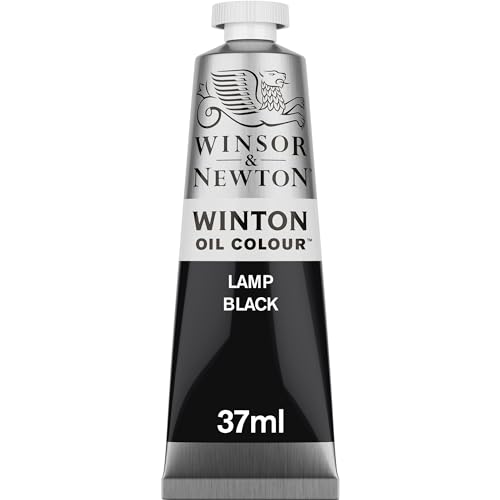 Winsor & Newton 1414337 Winton, feine hochwertige Ölfarbe - 37ml Tube mit gleichmäßiger Konsistenz, Lichtbeständig, hohe Deckkraft, Reich an Farbpigmenten - Lampenschwarz von Winsor & Newton