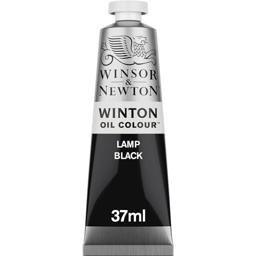 Winsor & Newton 1414337 Winton, feine hochwertige Ölfarbe - 37ml Tube mit gleichmäßiger Konsistenz, Lichtbeständig, hohe Deckkraft, Reich an Farbpigmenten - Lampenschwarz von Winsor & Newton