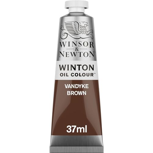 Winsor & Newton 1414676 Winton, feine hochwertige Ölfarbe - 37ml Tube mit gleichmäßiger Konsistenz, Lichtbeständig, hohe Deckkraft, Reich an Farbpigmenten - Vandyke Braun von Winsor & Newton