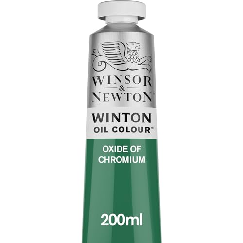 Winsor & Newton 1437459 Winton, feine hochwertige Ölfarbe - 200ml Tube mit gleichmäßiger Konsistenz, Lichtbeständig, hohe Deckkraft, Reich an Farbpigmenten - Chromoxid von Winsor & Newton