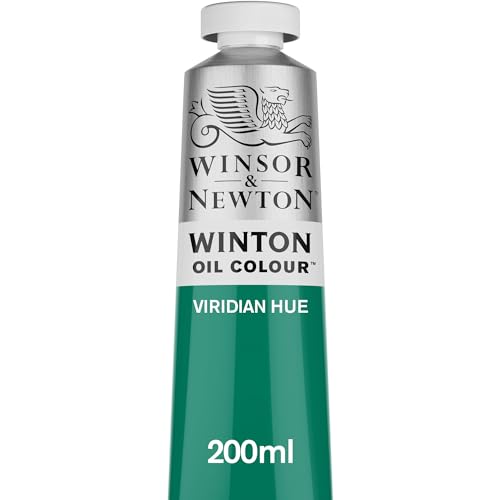 Winsor & Newton 1437696 Winton, feine hochwertige Ölfarbe - 200ml Tube mit gleichmäßiger Konsistenz, Lichtbeständig, hohe Deckkraft, Reich an Farbpigmenten - Viridian Farbton von Winsor & Newton