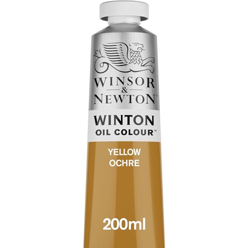 Winsor & Newton 1437744 Winton, feine hochwertige Ölfarbe - 200ml Tube mit gleichmäßiger Konsistenz, Lichtbeständig, hohe Deckkraft, Reich an Farbpigmenten - Gelber Ocker von Winsor & Newton