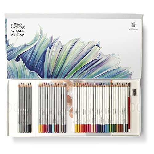 Winsor & Newton 2090001 45-teiliges Geschenkset zum Skizzieren, Illustieren, Zeichnen für Künstler mit 6 Graphitstiften, 12 Buntstiften, 24 Aquarellstiften, 1 Mixed Media Block, 1 Pinsel und 1 Spitzer Winsor & Newton 2090001 45-teiliges Geschenkset zum Skizzieren, Illustieren, Zeichnen für Künstler mit 6 Graphitstiften, 12 Buntstiften, 24 Aquarellstiften, 1 Mixed Media Block, 1 Pinsel und 1 Spitzer von Winsor & Newton