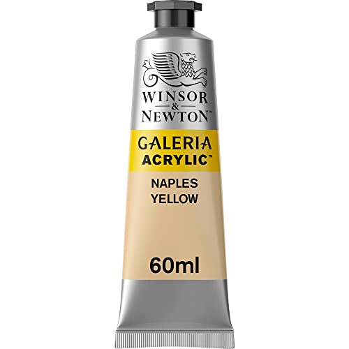 Winsor & Newton 2120422 Galeria Acrylfarbe, hohe Pigmentierung, lichtecht, buttrige Konsistenz, 60 ml Tube - Neapelgelb von Winsor & Newton