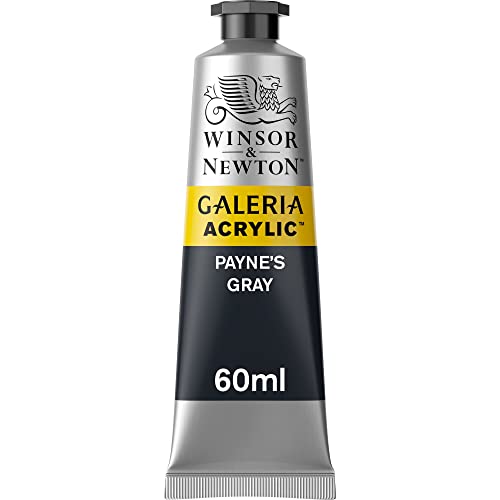 Winsor & Newton 2120465 Galeria Acrylfarbe, hohe Pigmentierung, lichtecht, buttrige Konsistenz, 60 ml Tube - Payne´s Grau von Winsor & Newton