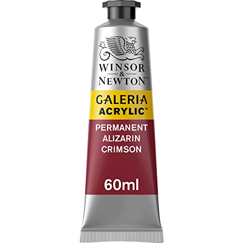 Winsor & Newton 2120466 Galeria Acrylfarbe, hohe Pigmentierung, lichtecht, buttrige Konsistenz, 60 ml Tube - Permanent Alizarinkarmesin von Winsor & Newton