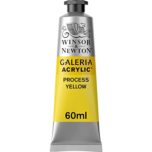 Winsor & Newton 2120537 Galeria Acrylfarbe, hohe Pigmentierung, lichtecht, buttrige Konsistenz, 60 ml Tube - Process Gelb von Winsor & Newton