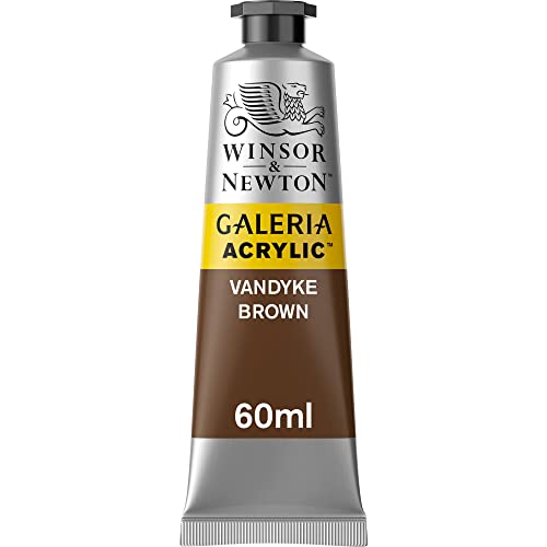 Winsor & Newton 2120676 Galeria Acrylfarbe, hohe Pigmentierung, lichtecht, buttrige Konsistenz, 60 ml Tube - Vandyke Braun von Winsor & Newton