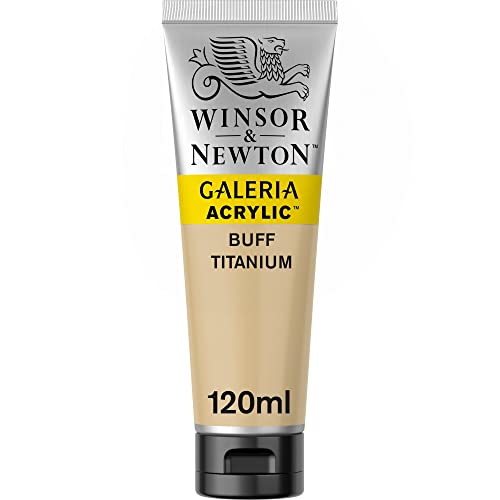 Winsor & Newton 2131060 Galeria Acrylfarbe, hohe Pigmentierung, lichtecht, buttrige Konsistenz, 120ml Tube - Gelbliches Titan von Winsor & Newton