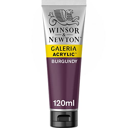 Winsor & Newton 2131075 Galeria Acrylfarbe, hohe Pigmentierung, lichtecht, buttrige Konsistenz, 120ml Tube - Burgunderrot, 120ml - Acrylfarbe von Winsor & Newton