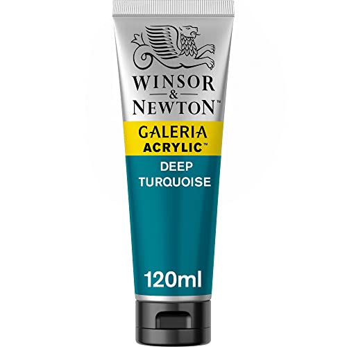 Winsor & Newton 2131232 Galeria Acrylfarbe, hohe Pigmentierung, lichtecht, buttrige Konsistenz, 120ml Tube, dunkeltürkis von Winsor & Newton